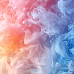 Fototapeta premium Colorful smoke swirling in water with vibrant background, ideal for backgrounds