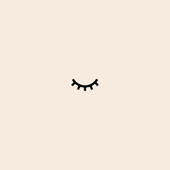 Eye logo icon flat vector design.