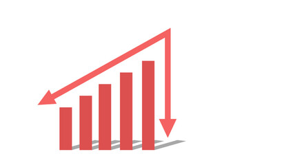 Financial graph, Business concept, Price increase, Price decrease