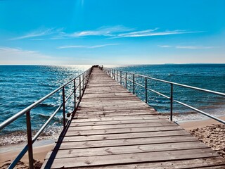 Fototapeta premium wooden pier on the sea
