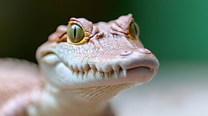 Baby crocodile close-up, wildlife, nature, zoo background