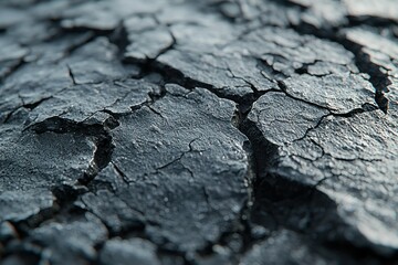 Fototapeta premium Cracked dry earth desert ground texture close-up background climate