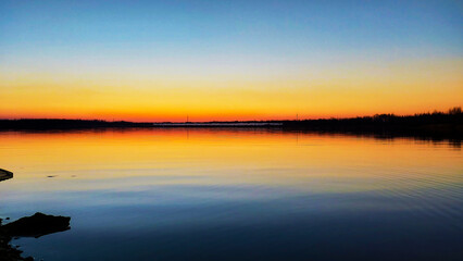 Fototapeta premium dawn on the river