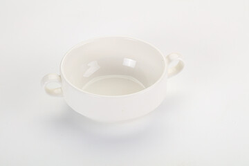 White empty clean bowl for soup