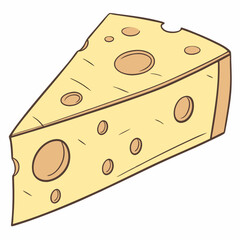 cheese isolated on white