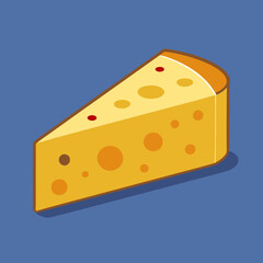 piece of cheese isolated