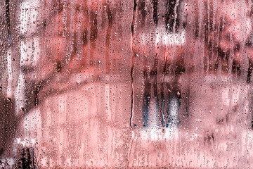 drops on wet glass background