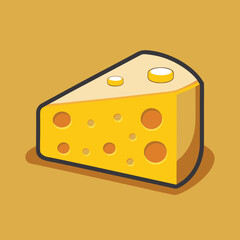 piece of cheese on white