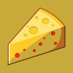 piece of cheese vector