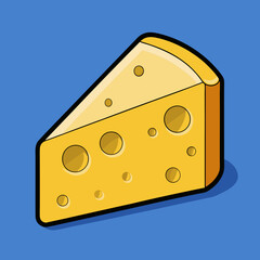 piece of cheese on white