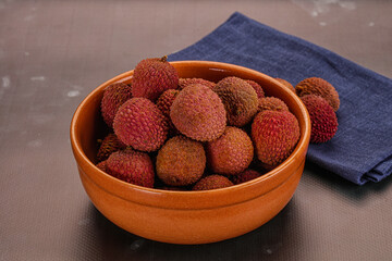 Sweet juicy tropical fruit lychee