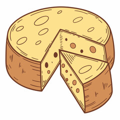 illustration of a cheese