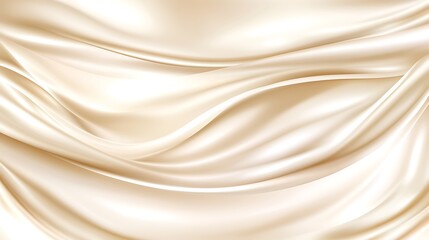 Obraz premium Elegant Cream Silk Drapery Soft Flowing Fabric