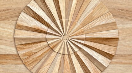 Light Brown Wooden Radial Pattern Background