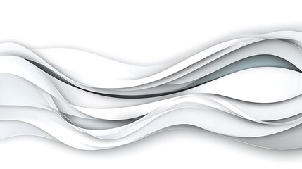 Obraz premium Abstract White Grey Wave Pattern Design