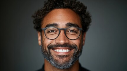 Obraz premium portrait of a smiling man with glasses
