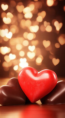 Obraz premium Melting heart-shaped chocolate