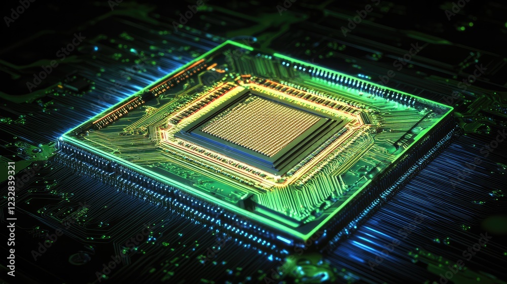Aufkleber Advanced Microprocessor Integrated Circuit Board Technology