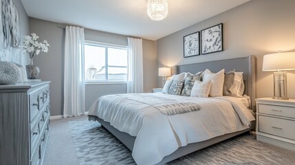 Cozy and Elegant Bedroom with Natural Light and Modern Decor