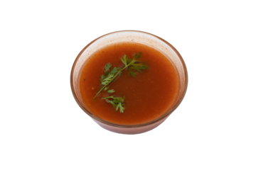 imli ki chutney - Tamarind chutney in a glass bowl on transparent  background png