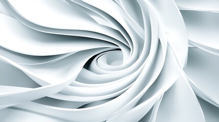 Abstract White Swirling Layers Design Pattern