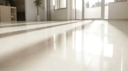 Sunlit Floor Reflecting Modern Interior Design
