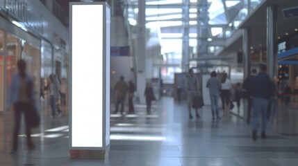 Empty billboard with copy space in public place
