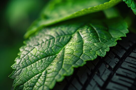 Eco-Friendly Tire Design with Leaf Pattern Promoting Sustainability and Environmental Consciousness