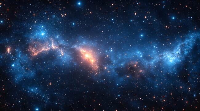 Minimalist starry night sky depicting cosmic beauty for serene events – Generative AI