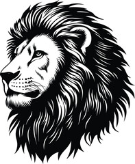 Obraz premium Vector illustration of lion head silhouette