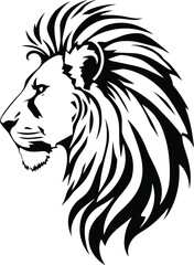 Fototapeta premium Vector illustration of lion head silhouette