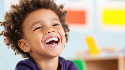 Happy Pupil with Joyful Smile