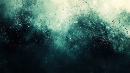 Dark teal cloud with light abstract background, particles rising