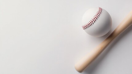 baseball bat and ball on white background