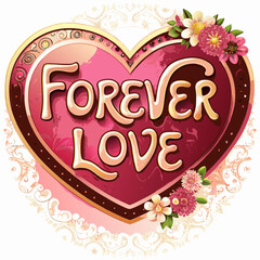 elegant forever love typography