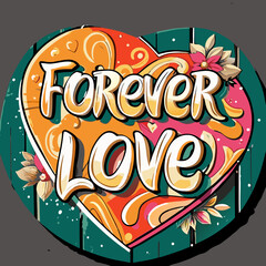 elegant forever love typography
