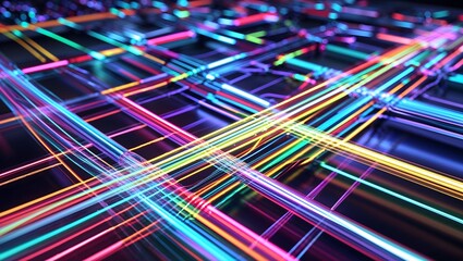 Strands of Light: Fiber Optics in Neon Colors