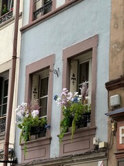 balcony with flowers
