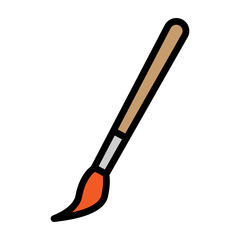 Paint Brush Vector Filled Icon Design