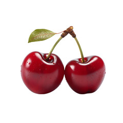 Ultra-realistic twin cherries with a Background Design in Ultra-Realistic Style