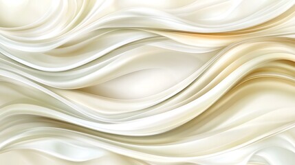 Obraz premium Abstract Cream and Beige Wave Pattern Design