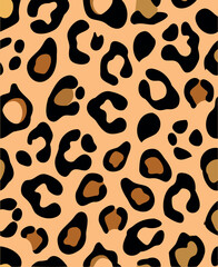 Stylish Leopard Print Pattern Vector Illustration - Animal Print Design