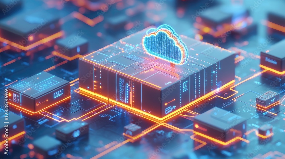 Poster Cloud Computing Network Digital Infrastructure System