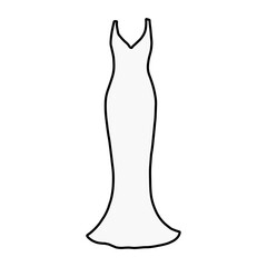 Vector illustration of black dress