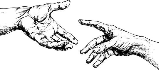 drawing two hands