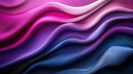 Flowing pink, purple, blue waves abstract background design element