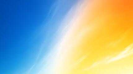 Abstract Sky Blue Yellow Cloudscape Gradient