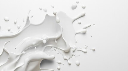 white liquid splash on a white background