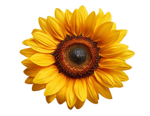 Fototapeta premium Sun flower on white Background, cut out