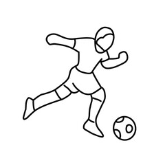 Soccer or football sports outline